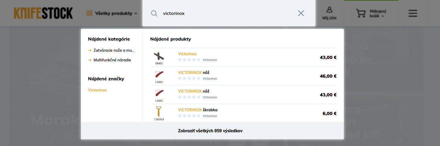 instrukcja jak kupować na knifestock.pl - wyszukiwanie